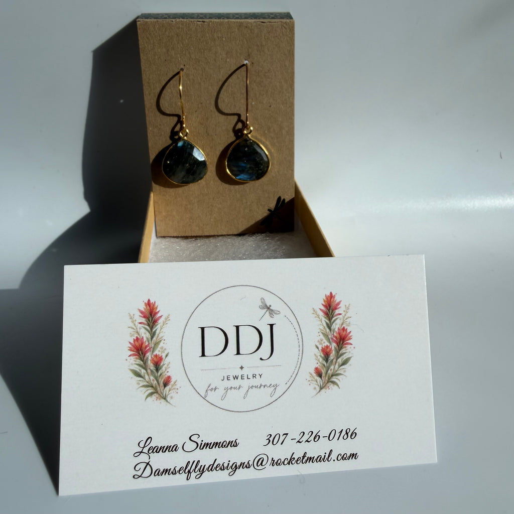 Labradorite Teardrop Earrings