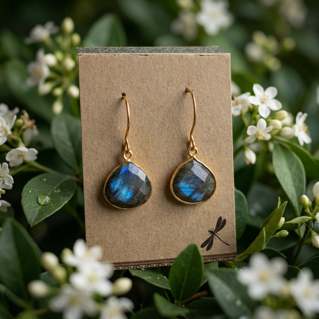 Labradorite Teardrop Earrings