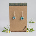 Aqua Glass Drop Earrings