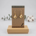 Gold-Plated Calla Lily Earrings with Swarovski Coated Pearls
